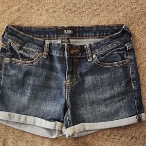 a.n.a Blue Jean Shorts with Cuffed Hem